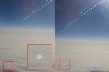 Житель Сиэтла из иллюминатора самолета сфотографировал НЛО